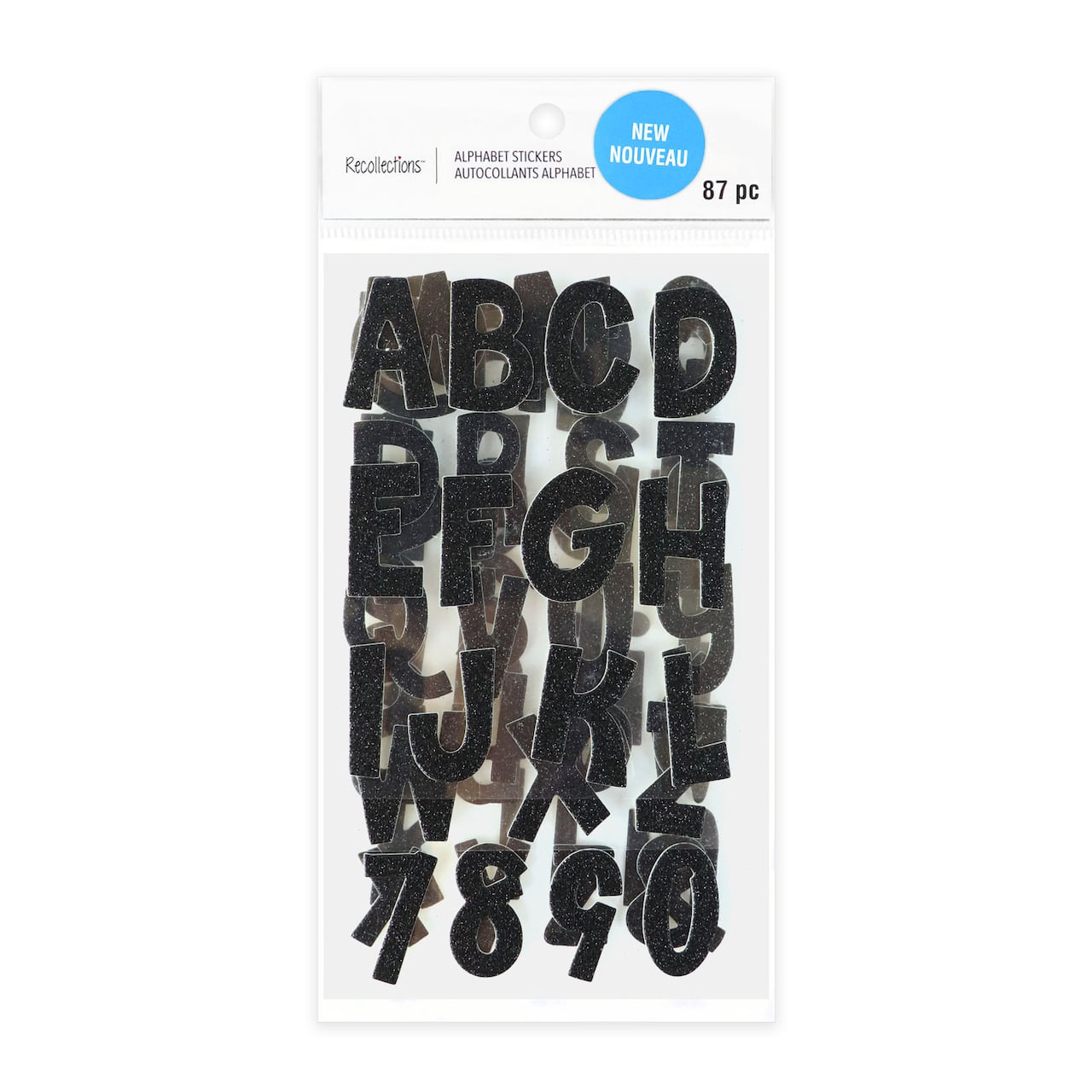 Black Glitter Alphabet Chipboard Stickers by Recollections&#x2122;